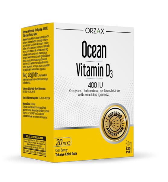 Ocean Vitamin D3 400 IU 20 ml Sprey / 130 doz